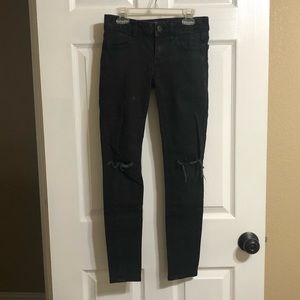 American Eagle Black Super Stretch Jeggings - Size 0
